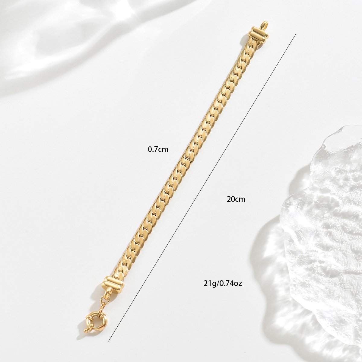 Classic Gold-Plated Chain Bracelet  Minimalist Style For Everyday Elegance